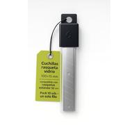 CubetasGastronorm ® Cuchillas Rasqueta Profesional 93GS09004 Vidrios Suelos 99.5x14mm Pack 10 Uds Acero Afilado Limpieza Cristales Pintura Suciedad Obra Hostelería Escaparates Uso Comercial Técnico