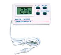 CubetasGastronorm ® - Fricosmos - Termómetro digital con sonda para frigorífico/congelador 60x12x30 mm. De -50ºC a +70ºC - Alarma programable y cable de 1000 mm. - 480806