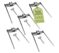 CubetasGastronorm ® Pincho Asador con Tornillo Pack 5 Recambio Profesional para Asador Pollos Compatible con Eurast 97AP10002 Acero Inoxidable para Espadas 12mm Maquina Hosteleria Bar Restaurante
