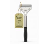 CubetasGastronorm ® Rasqueta Cromo Duro 10 Cm Acero Inoxidable Mango Antideslizante Doble Cuchilla Apta Lavavajillas Limpieza Planchas Fry Top HORECA Industrial Ref 93GS09001 Herramienta Sat