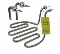 CubetasGastronorm ® Resistencia Freidora 2000W 230V Inmersión P 901701 Recambio Hostelería para F5 y Lux 5 Tubo Ø8mm Sujeción 2 Orificios Faston 6.3mm Calentamiento Rápido Aceite Cocinas Industriales