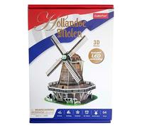 Cubic Fun 3D Puzzle molino de viento con luces LED - 65 piezas