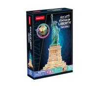 CubicFun 660536 - Puzzle 3D de la Estatua de la Libertad LED, Modelo 3D Iluminado, Monumento de Nueva York, 79 Piezas, maquetas para niños a Partir de 8 años