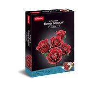 CubicFun 660865 Puzzle 3D Flores Rosas Ramo de Flores 3D con 312 Piezas DIY Juego de Decoración para Adultos y Niños a partir de 8 años