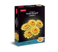 CubicFun 660866 Puzzle 3D Flores Girasoles 3D Ramo de Flores con 209 Piezas DIY Juego de Decoración para Adultos y Niños a partir de 8 años