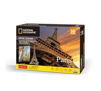 CubicFun 660998 National Geographic Puzle 3D Torre Eiffel, Torre Eiffel 3D, Juego de Manualidades con 80 Piezas, maquetas para niños a Partir de 8 años