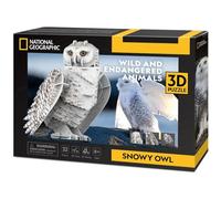 Cubic Fun- CubicFun 661079 National Geographic Puzle Puzzle de Animales 3D con búho de 32 Piezas, para niños a Partir de 8 años
