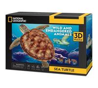 CubicFun 661080 National Geographic 3D Puzzle Tortuga Marina Rompecabezas 3D Animal Tortuga con 31 Piezas, Maqueta para Niños a Partir de 8 años