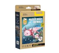 CubicFun 661185 Puzle 3D Axolotl, Puzzle de Animales con 50 Piezas, National Geographic, Modelo Animal DIY Kit de Manualidades para Adultos y niños a Partir de 6 años