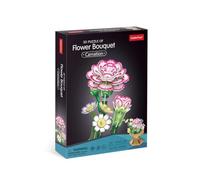 CubicFun 663300 Puzzle 3D de flores, clavel, flor 3D en maceta con 134 piezas, juego de manualidades decorativo para adultos y niños a partir de 8 años