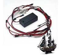 CubicFun Piezas de repuesto para rompecabezas 3D de barco pirata L520h - Luces de venganza de Queen Anne y caja de batería (solo apto para modelo de barco L520h)