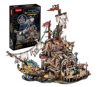 CubicFun Puzzle 3D Bahía Tortuga con Barco Pirata, 218 Piezas