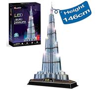 CubicFun Puzzle 3D Burj Khalifa de Dubái con Luces, 136 Piezas