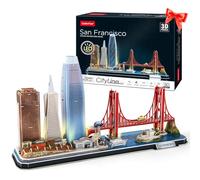 CubicFun Puzzle 3D LED San Francisco Cityline Maquetas para Construir Adultos Niños Kits de Construcción de Iluminación, El Puente Golden Gate, 555 Calle California y Otros Monumentos de SF