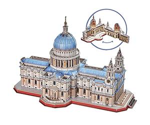 CubicFun Puzzle 3D Londres St.Paul's Cathedral Rompecabezas 3D Arquitectura Iglesia Reino Unido Modelo de Construcción Kits para Adultos Regalos, Catedral de San Pablo 643 Piezas