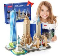 CubicFun Puzzle 3D New York CityLine Maquetas para Montar Paisaje Urbano, 123 Piezas