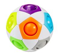 CUBIDI® Bola Mágica Arcoíris Puzzle 3D Versión Fútbol. Rompecabezas Niños Ideal También como Rompecabezas Adultos. Juguetes Antiestres Adultos y Perfectos como Regalo Niña 6 Años y Niño.