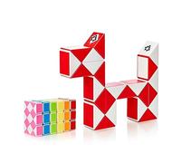 Cubidi Serpiente mágica con Bloques | Juegos de Rompecabezas | Regalos Cumpleaños Niños Colegio Unisex | Pequeños obsequios para Adultos | Rojo | 24 Bloques | Tamaño Bloque 24 mm x 17 mm