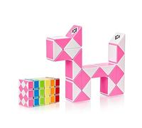 Cubidi Serpiente mágica con Bloques | Juegos de Rompecabezas | Regalos Cumpleaños Niños Colegio Unisex | Pequeños obsequios para Adultos | Rosa | 24 Bloques | Tamaño Bloque 24 mm x 17 mm