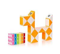 Cubidi Serpiente mágica con Bloques | Juegos de Rompecabezas | Regalos Cumpleaños Niños Colegio Unisex | Pequeños obsequios para Adultos | Naranja | 24 Bloques | Tamaño Bloque 24 mm x 17 mm