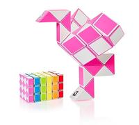 Cubidi Serpiente mágica con Bloques | Juegos de Rompecabezas | Regalos Cumpleaños Niños Colegio Unisex | Pequeños obsequios para Adultos | Rosa | 36 Bloques | Tamaño Bloque 24 mm x 17 mm