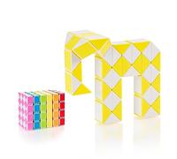 Cubidi Serpiente mágica con Bloques | Juegos de Rompecabezas | Regalos Cumpleaños Niños Colegio Unisex | Pequeños obsequios para Adultos | Amarillo | 48 Bloques | Tamaño Bloque 24 mm x 17 mm
