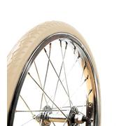 Cubierta 100% Antipinchazos 16/18x1.25 (32-349) (32-355) | Tannus Airless Tire Mini Velo Brompton | Neumático Sólido para Bici Plegable Urbana, Color Sahara (Beige), Dureza Regular