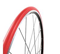 Tannus Cubierta 100% Antipinchazos 700x23c (23-622) Airless Tire Slick | Neumático Sólido para Bici Carretera, Color Volcano (Rojo), Dureza Regular