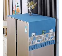 Cubierta a prueba de polvo para nevera, cubierta superior antideslizante para lavadora, cubierta superior multiusos para lavadora, con bolsillos de almacenamiento, 180 cm x 55 cm (largo x ancho)