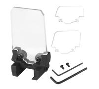 Cubierta Abatible 3 en 1 para Visor con Lente Transparente, Protector para Visor de Rifle con Fijación para Riel Picatinny, Tapa Protectora Transparente de Alta Definición(Black)