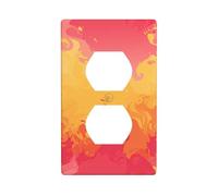 Cubierta abstracta de fuego y humo con formas de remolino de salida, cubierta decorativa para interruptor de luz, 1 banda, placa de pared para cocina, baño, tamaño 7 x 11,4 cm