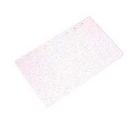 Cubierta Acrílica Rosa de 6 Agujeros para Carpeta de Cuaderno | Diseño Desmontable, Acabado Semitransparente Brillante, Protección Fiable, Estilo Minimalista Decorativo