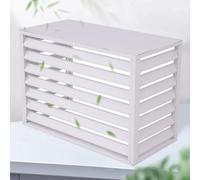 Cubierta Aire Acondicionado Exterior, Cubierta para Bomba de Calor, Soporte de Pantalla Decorativa de Privacidad para Plantas Exteriores(White,100x50x70cm/39x20x28in)