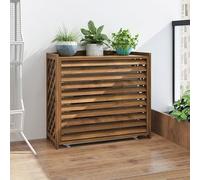 Cubierta Aire Acondicionado Exterior Madera Cubre Aire Acondicionado Exterior Protector Aire Acondicionado Proteger Del Sol Y La Lluvia Funda Aire Acondicionado Balcon Estanteria Para Plantas(110x50x8
