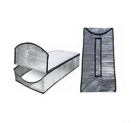 Cubierta aislante para escalera de ático, barrera reflectante de aluminio de doble capa para un 95% de reflexión del calor y eficiencia energética, acceso con cremallera para una fácil entrada, para