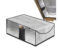 Cubierta aislante para escaleras de ático, escudo con cremallera de 54 x 25 pulgadas, barrera térmica de aluminio de doble cara, sellado térmico para puerta de ático resistente al fuego, ahorro de