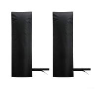 Cubierta aislante para grifo al aire libre, reutilizable, tela Oxford, protección contra congelación de invierno para jardín, llave de paso externa, protector de heladas, negro, 37 x 70 cm (2 unidades