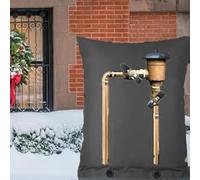 Cubierta aislante para grifo de exterior para protección contra la congelación, bolsa anticongelante de poliéster 420D, se adapta a espigas de 16 x 20 y 30 x 24 pulgadas, cubierta de válvula negra (30