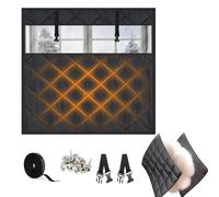 Cubierta Aislante Para Ventanas De Invierno, Película Aislante Térmica Visible, Cortina Aislante Para Ventanas Para Mantener El Frío Afuera 80 110 140 180 200cm(Black,W130*H200cm)