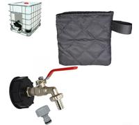 Cubierta aislante reutilizable para grifos de latón de tambor IBC, protección de invierno, diseño reutilizable para cobertura de espiga (1 pequeña)