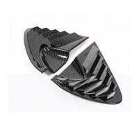 Cubierta Alerón Ventanilla Lateral Coche, para Seat para Leon MK2 2008-2012 - Embellecedor Tipo Rejilla Triangular Trasera Splitter Aire Automóvil(Fibra de Carbon)