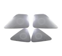 Cubierta Altavoz Tablero Audio para Toyota para Corolla 2019-2023 Altavoces Puerta Coche Resistentes A Arañazos Estéreo Cubierta Decorativa Moldura Altavoz(A-Silver Style)