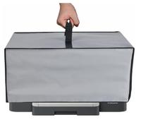 Cubierta antipolvo de tela resistente al agua y a los rayos UV para impresora HP OfficeJet 8015e inalámbrica a color, todo en uno, Pro 8135e, Pro 9125e, Pro 8139e, HP ENVY Inspire 7958e (plata)