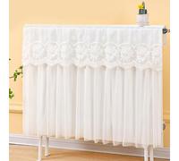 Cubierta antipolvo decorativa para radiador, encaje transpirable con bordado floral para una protección eficaz contra el polvo y un estilo mejorado del espacio vital (180 cm)