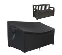 Cubierta antipolvo para banco de exteriores fabricada con material Oxford impermeable con ventilación, parte inferior con cordón ajustable y asas para una fácil cobertura y extracción (L)
