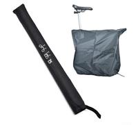 Cubierta antipolvo para bicicleta, cubierta antipolvo oculta para bicicleta plegable Brompton, con bolsa de almacenamiento adicional, banda elástica ajustable de 77 x 63,5 cm