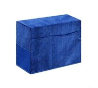 Cubierta antipolvo para máquina de coser que ahorra espacio con bolsillos, plegable y para una protección fiable del equipo (azul)