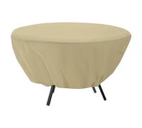 Cubierta antipolvo para mesa redonda, cubiertas muebles 50x23pulgadas (Beige)