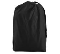 Cubierta antipolvo para mesa redonda, cubiertas para muebles de jardín al aire libre, color beige, gris, negro, pintado en plata, poliéster, diámetro de Taft H para picnic, (Negra)