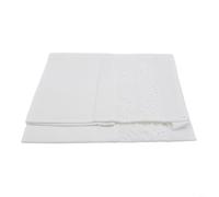 Cubierta antipolvo para radiador de lino hilado blanco con diseño de encaje, escudo protector transpirable para calefacción del hogar, para una fácil instalación y lavable a máquina, longitud de 40 a